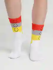 Белый носки высокие из хлопка, унисекс