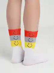 Белый носки высокие из хлопка, унисекс