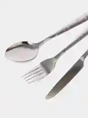 Тёмно-розовый набор столовых приборов в чехле дорожный, 4 предмета