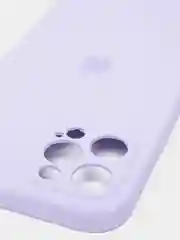 Лавандовый силиконовый чехол iPhone 12 Pro Max, Silicone Case, с закрытым низом и защитой камеры