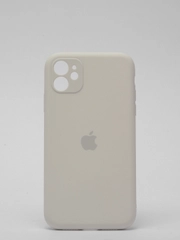 Силиконовый чехол iPhone 11, Silicone Case, с закрытым низом и защитой камеры
