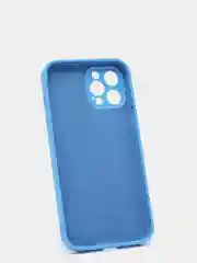 Синий силиконовый чехол iPhone 12 Pro Max, Silicone Case, с закрытым низом и защитой камеры
