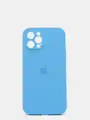 Синий силиконовый чехол iPhone 12 Pro Max, Silicone Case, с закрытым низом и защитой камеры