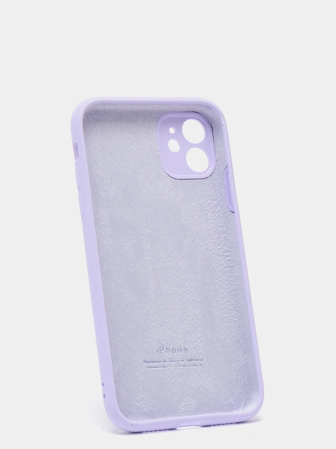 Лавандовый силиконовый чехол iPhone 11, Silicone Case, с закрытым низом и защитой камеры