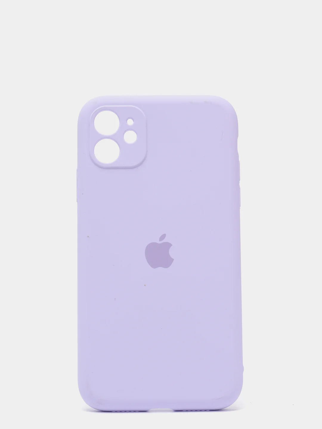 Лавандовый силиконовый чехол iPhone 11, Silicone Case, с закрытым низом и защитой камеры