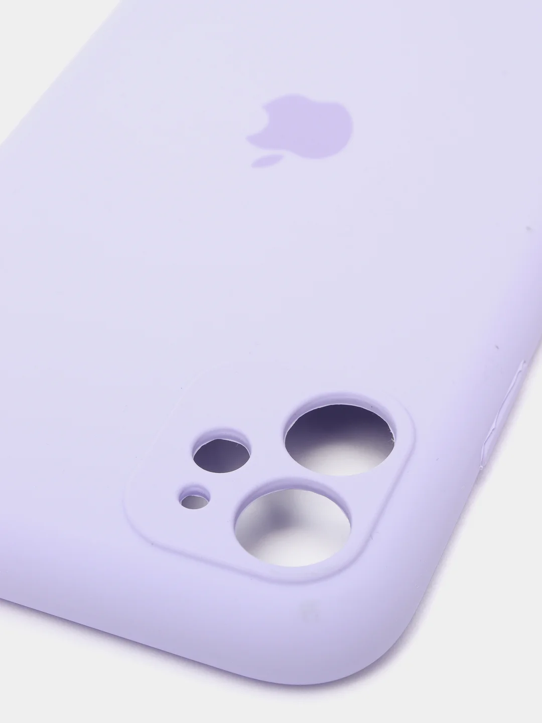 Лавандовый силиконовый чехол iPhone 11, Silicone Case, с закрытым низом и защитой камеры