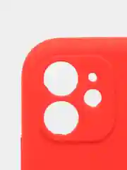 Красный силиконовый чехол iPhone 11, Silicone Case, с закрытым низом и защитой камеры