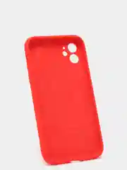 Красный силиконовый чехол iPhone 11, Silicone Case, с закрытым низом и защитой камеры