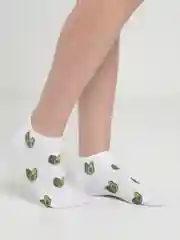 Белый носки женские с принтами