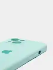 Мятный чехол на iPhone 11, 13, 12, XR, Pro, Max, Mini, бархатный