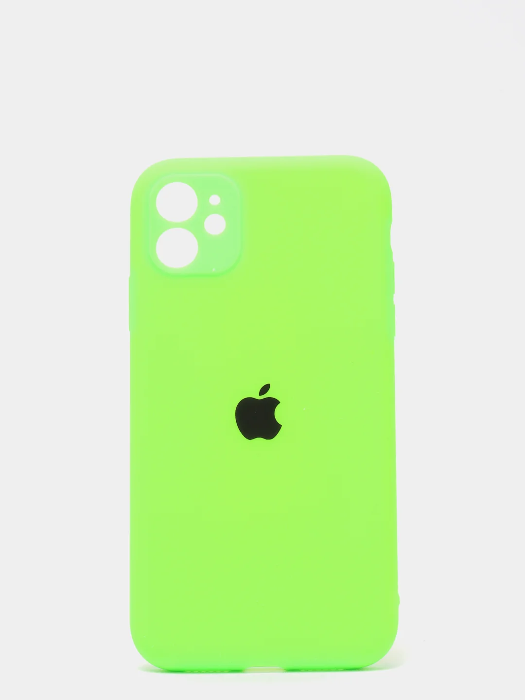 Салатовый силиконовый чехол iPhone 11, Silicone Case, с закрытым низом и защитой камеры