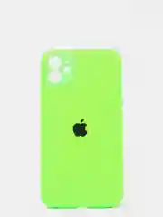 Салатовый силиконовый чехол iPhone 11, Silicone Case, с закрытым низом и защитой камеры