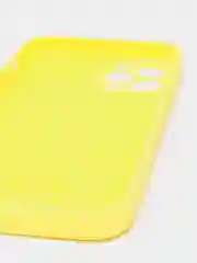Желтый силиконовый чехол iPhone 12 Pro, Silicone Case, с закрытым низом и защитой камеры