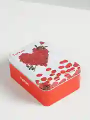 Красный носки женские, в железной банке, подарочные, 3 шт