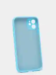 Голубой силиконовый чехол iPhone 11, Silicone Case, с закрытым низом и защитой камеры