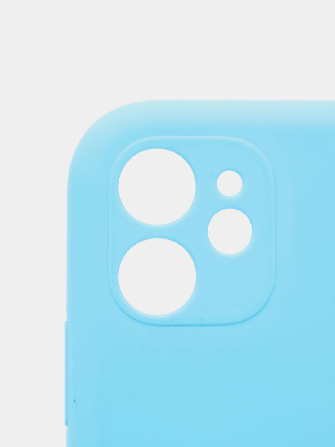 Голубой силиконовый чехол iPhone 11, Silicone Case, с закрытым низом и защитой камеры