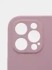 Пудровый силиконовый чехол iPhone 12 Pro Max, Silicone Case, с закрытым низом и защитой камеры