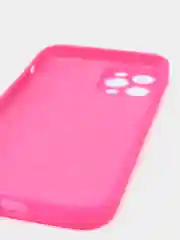 Фуксия силиконовый чехол iPhone 12 Pro, Silicone Case, с закрытым низом и защитой камеры
