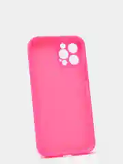 Фуксия силиконовый чехол iPhone 12 Pro, Silicone Case, с закрытым низом и защитой камеры