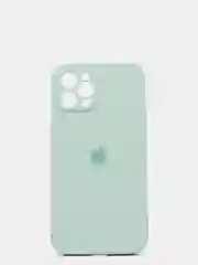 Бирюзовый силиконовый чехол iPhone 12 Pro Max, Silicone Case, с закрытым низом и защитой камеры