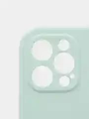 Бирюзовый силиконовый чехол iPhone 12 Pro Max, Silicone Case, с закрытым низом и защитой камеры