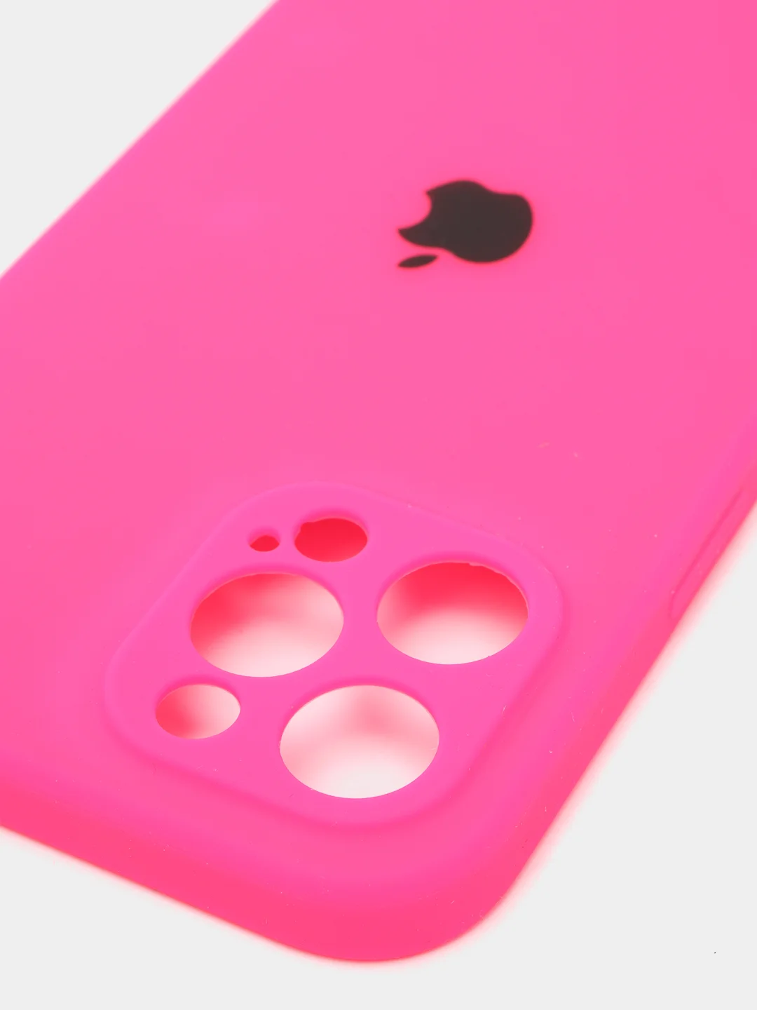 Фуксия силиконовый чехол iPhone 12 Pro Max, Silicone Case, с закрытым низом и защитой камеры