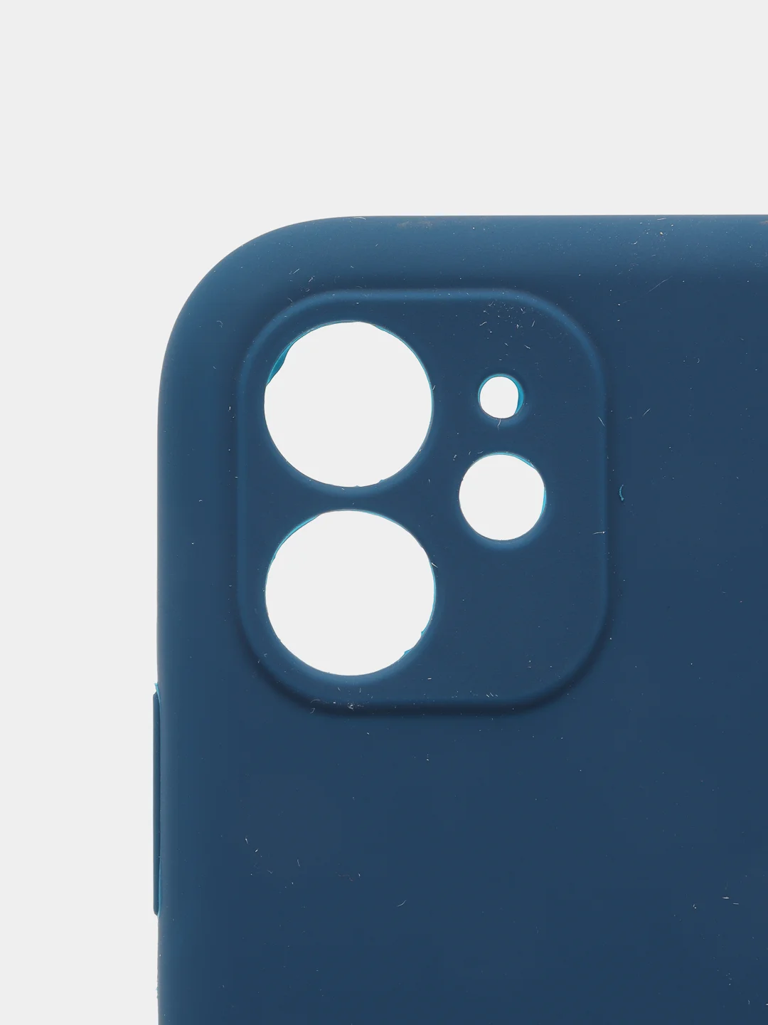 Темно-синий силиконовый чехол iPhone 11, Silicone Case, с закрытым низом и защитой камеры