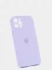 Лавандовый силиконовый чехол iPhone 12 Pro, Silicone Case, с закрытым низом и защитой камеры