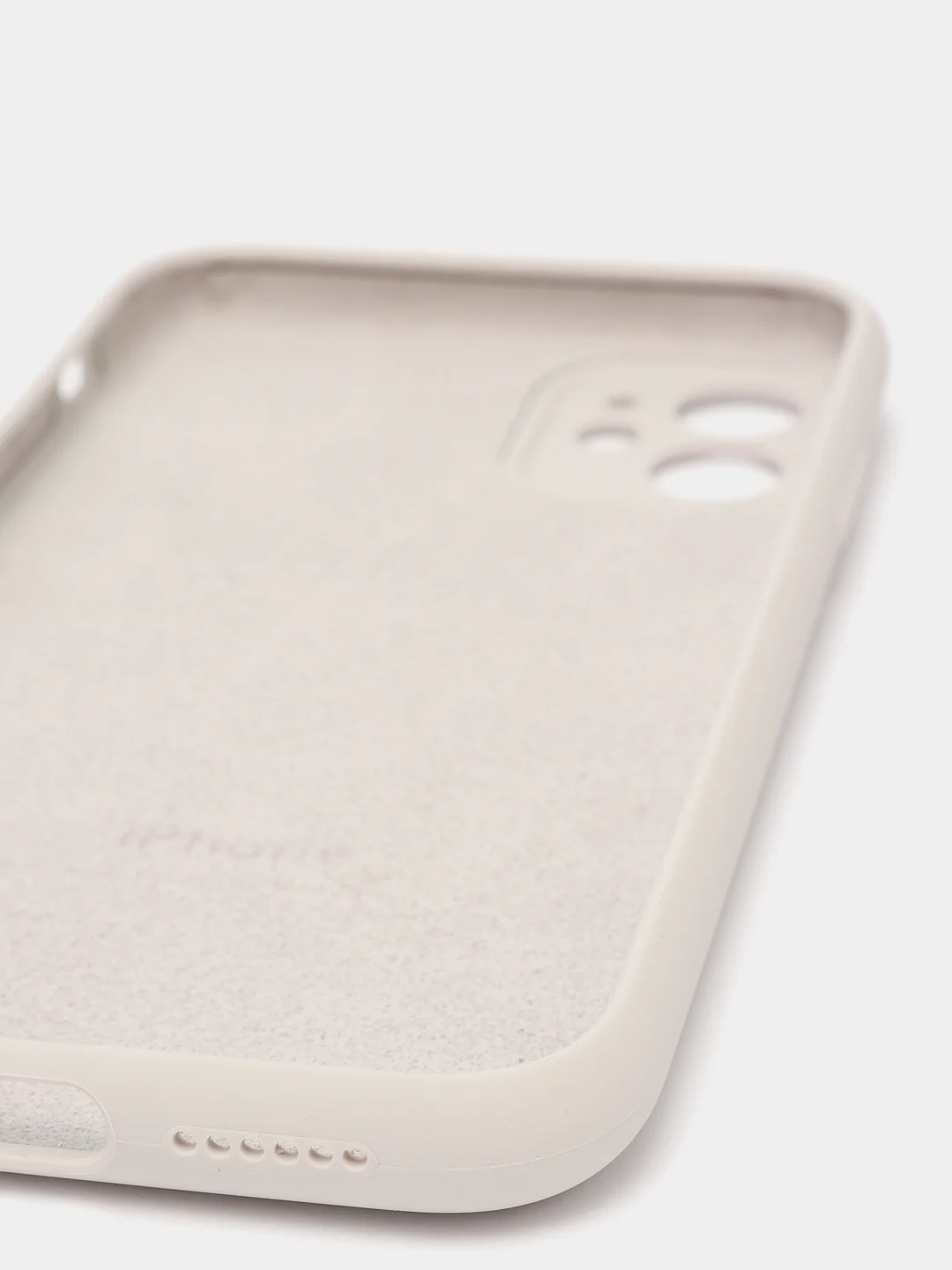 Серый металлик силиконовый чехол iPhone 11, Silicone Case, с закрытым низом и защитой камеры