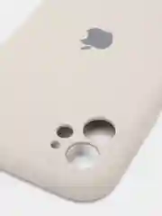 Серый металлик силиконовый чехол iPhone 11, Silicone Case, с закрытым низом и защитой камеры