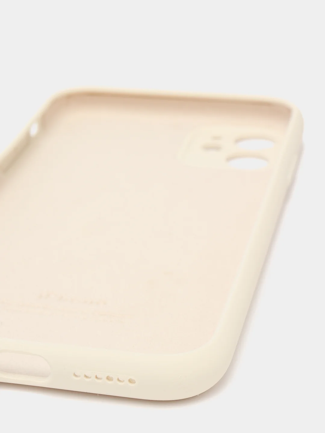 Слоновая кость силиконовый чехол iPhone 11, Silicone Case, с закрытым низом и защитой камеры