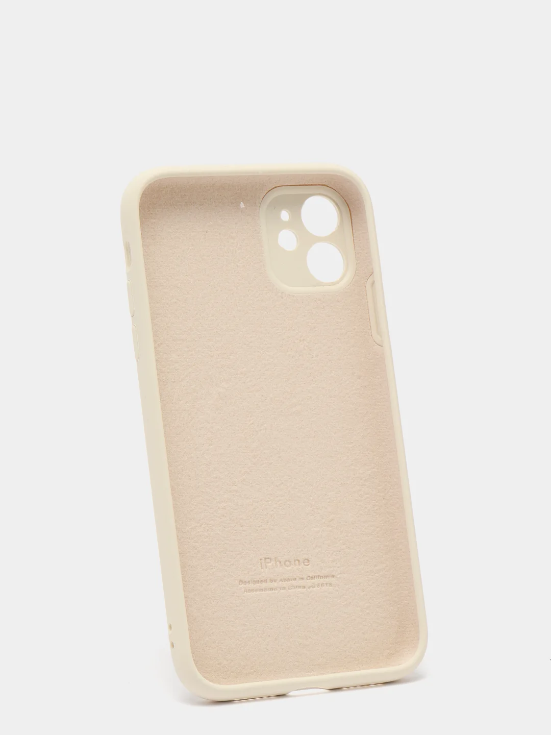 Слоновая кость силиконовый чехол iPhone 11, Silicone Case, с закрытым низом и защитой камеры