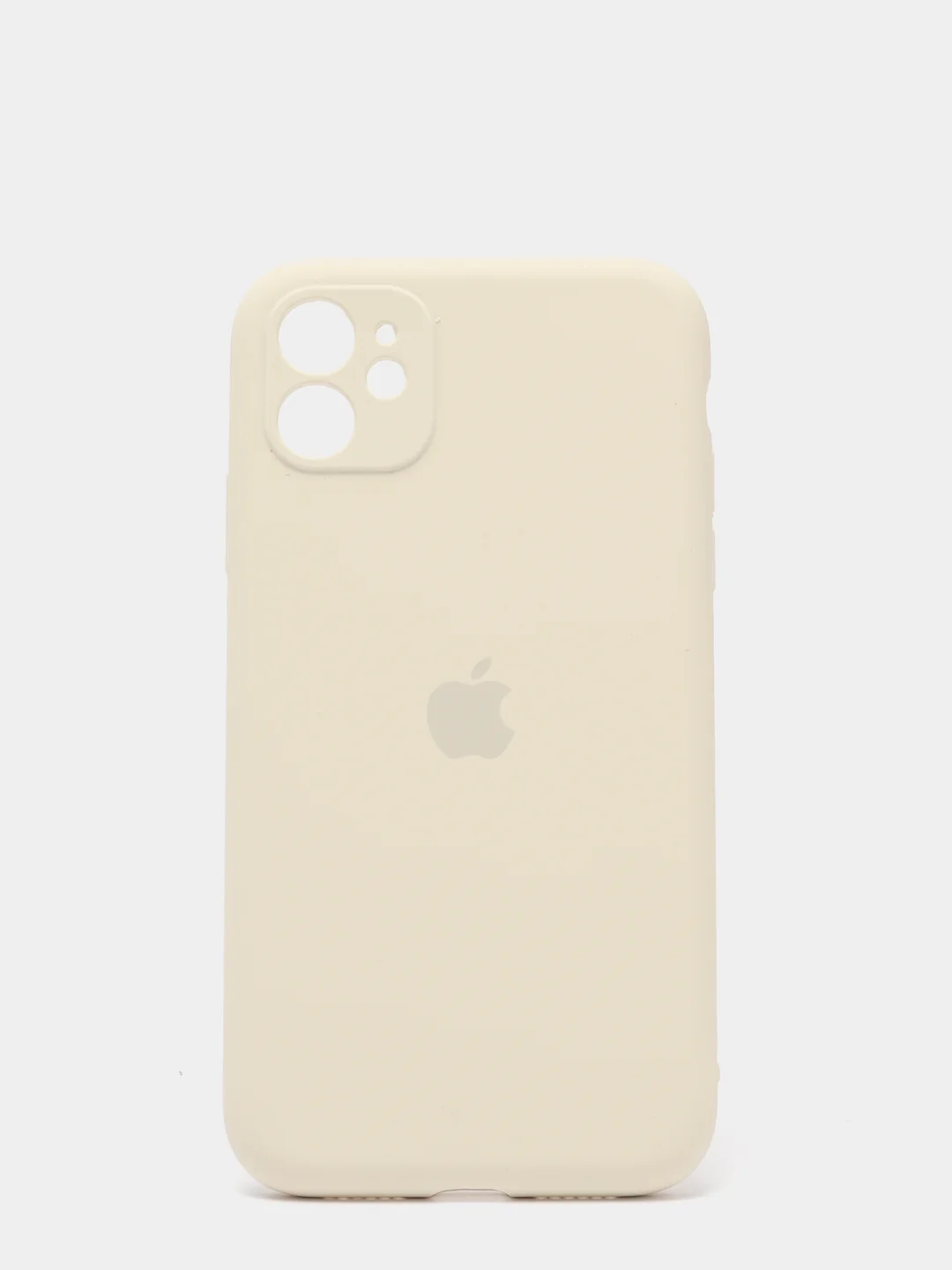 Слоновая кость силиконовый чехол iPhone 11, Silicone Case, с закрытым низом и защитой камеры