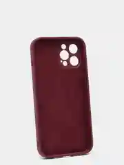 Тёмно-бордовый силиконовый чехол iPhone 12 Pro Max, Silicone Case, с закрытым низом и защитой камеры