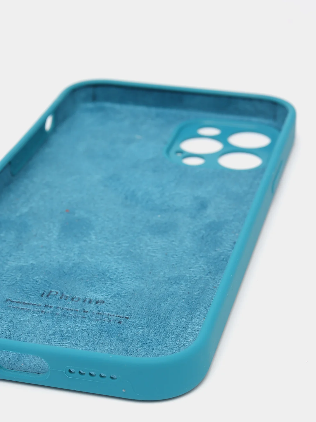 Морской силиконовый чехол iPhone 12 Pro, Silicone Case, с закрытым низом и защитой камеры