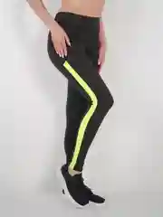 Салатовый легинсы для спорта, женские, с цветными неоновыми вставками