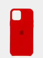 Чехол силиконовый Silicone Case для iPhone 12 / 12 Pro, c логотипом, красный