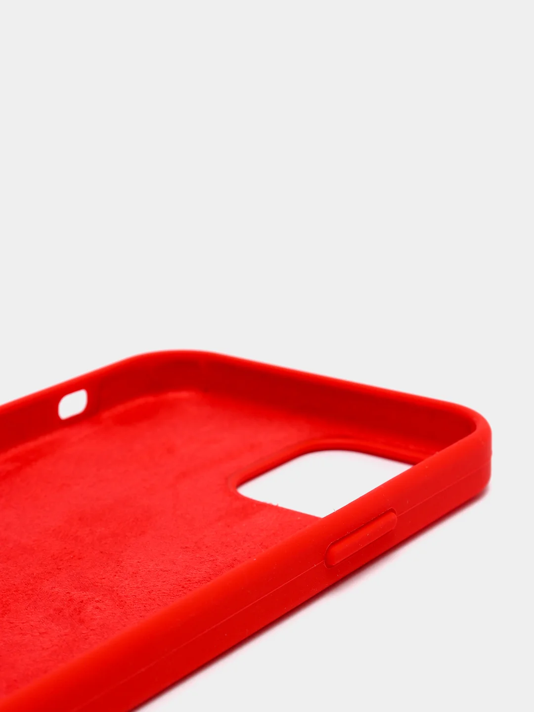 Чехол силиконовый Silicone Case для iPhone 12 / 12 Pro, c логотипом, красный