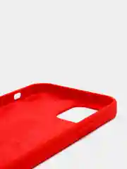 Чехол силиконовый Silicone Case для iPhone 12 / 12 Pro, c логотипом, красный