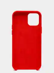 Чехол силиконовый Silicone Case для iPhone 12 / 12 Pro, c логотипом, красный