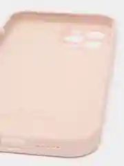 Пудровый силиконовый чехол iPhone 12 Pro, Silicone Case, с закрытым низом и защитой камеры