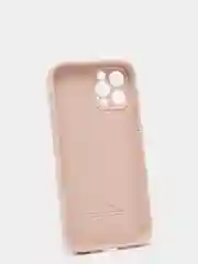 Пудровый силиконовый чехол iPhone 12 Pro, Silicone Case, с закрытым низом и защитой камеры