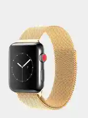 Золотой миланский ремешок для Apple Watch 38/40, 42/44 мм