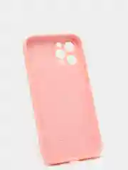 Розовый силиконовый чехол iPhone 12 Pro Max, Silicone Case, с закрытым низом и защитой камеры