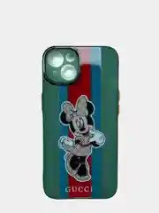 Зеленый чехол с рисунком на все модели iPhone 11/12/13