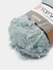 Мятный пряжа  YarnArt Mink, полиамид, 50 г, 75 м, (имитация меха)