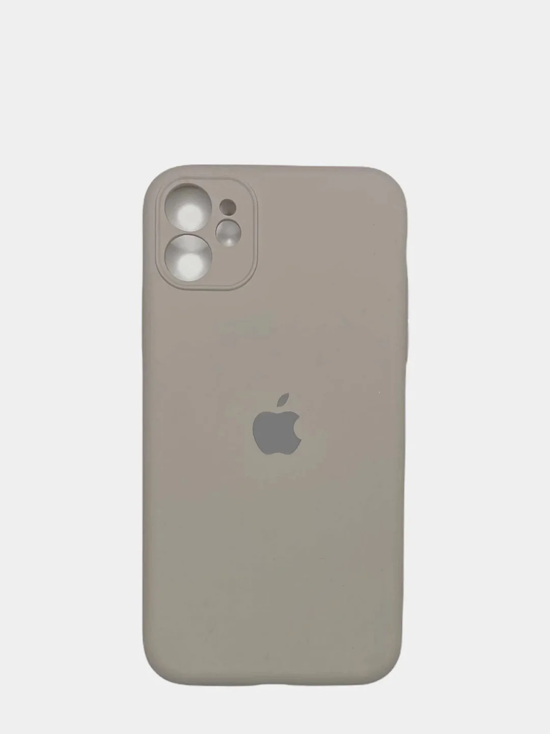 Бежевый меланж чехол силиконовый с защитой камеры для iPhone 11/12/12Pro/12ProMax/13/13Pro/13ProMax