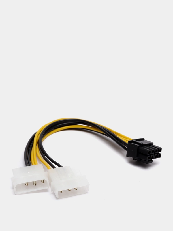 Кабель питания видеокарты Molex * 2 - PCIe-6+2pin, 20 см