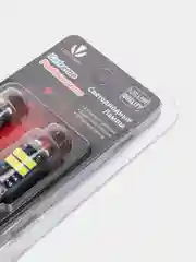 Светодиодные лампы W5W (2шт) габарит, салон, подсветка номера. 15SMD 3030 NEW CHIP