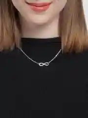 Серебряный цепочка с подвеской "Бесконечность"